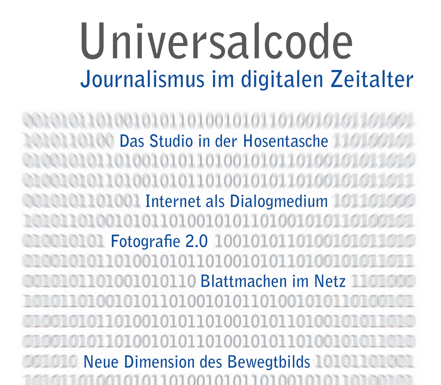 Universalcode Cover - Journalismus im digitalen Zeitalter