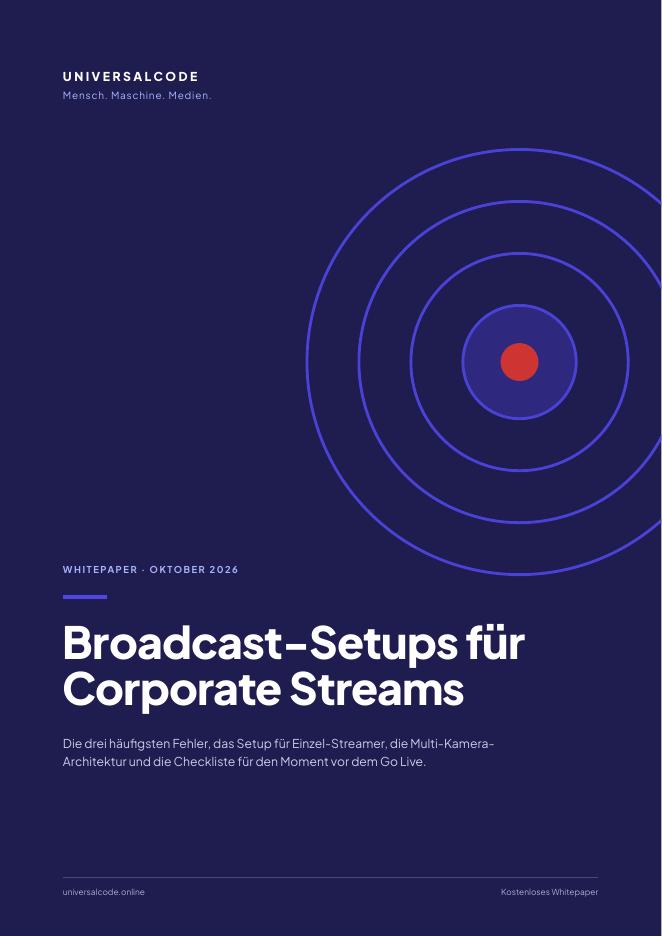 Cover des Whitepapers Broadcast-Setups für Corporate Streams